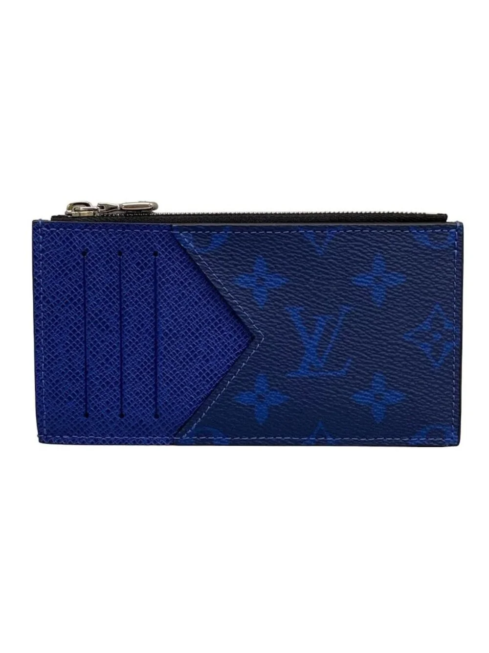 Louis Vuitton Coin Purse Taigarama Card Folder Cobalt Leather